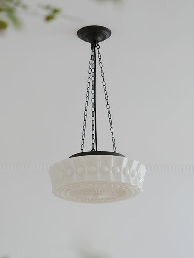Sirixon Pendant Lamp Chain White Glass