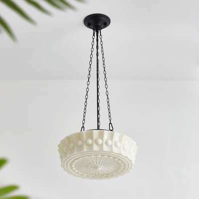 Sirixon Pendant Lamp Chain White Glass