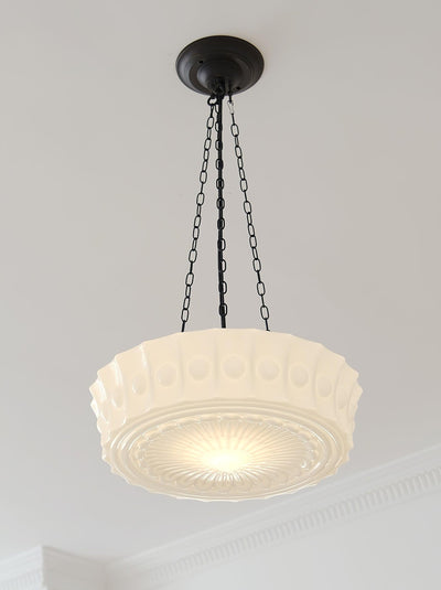 Sirixon Pendant Lamp Chain White Glass