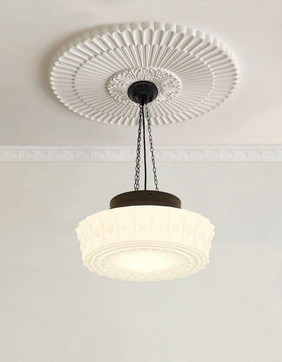 Sirixon Pendant Lamp Chain White Glass