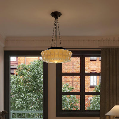 Sirixon Pendant Lamp Chain White Glass