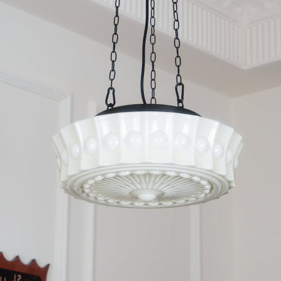 Sirixon Pendant Lamp Chain White Glass
