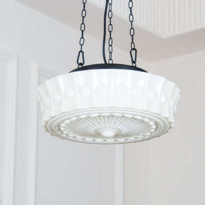 Sirixon Pendant Lamp Chain White Glass