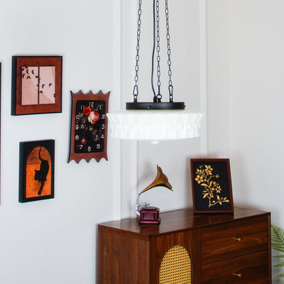 Sirixon Pendant Lamp Chain White Glass