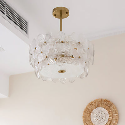 Hydrangea Glass Chandelier