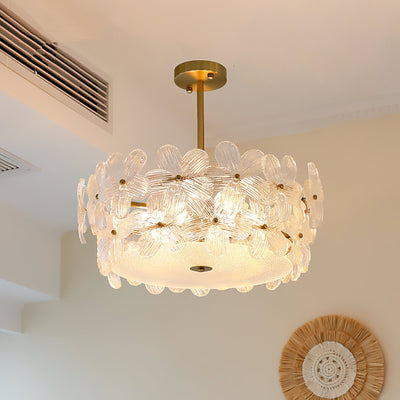 Hydrangea Glass Chandelier