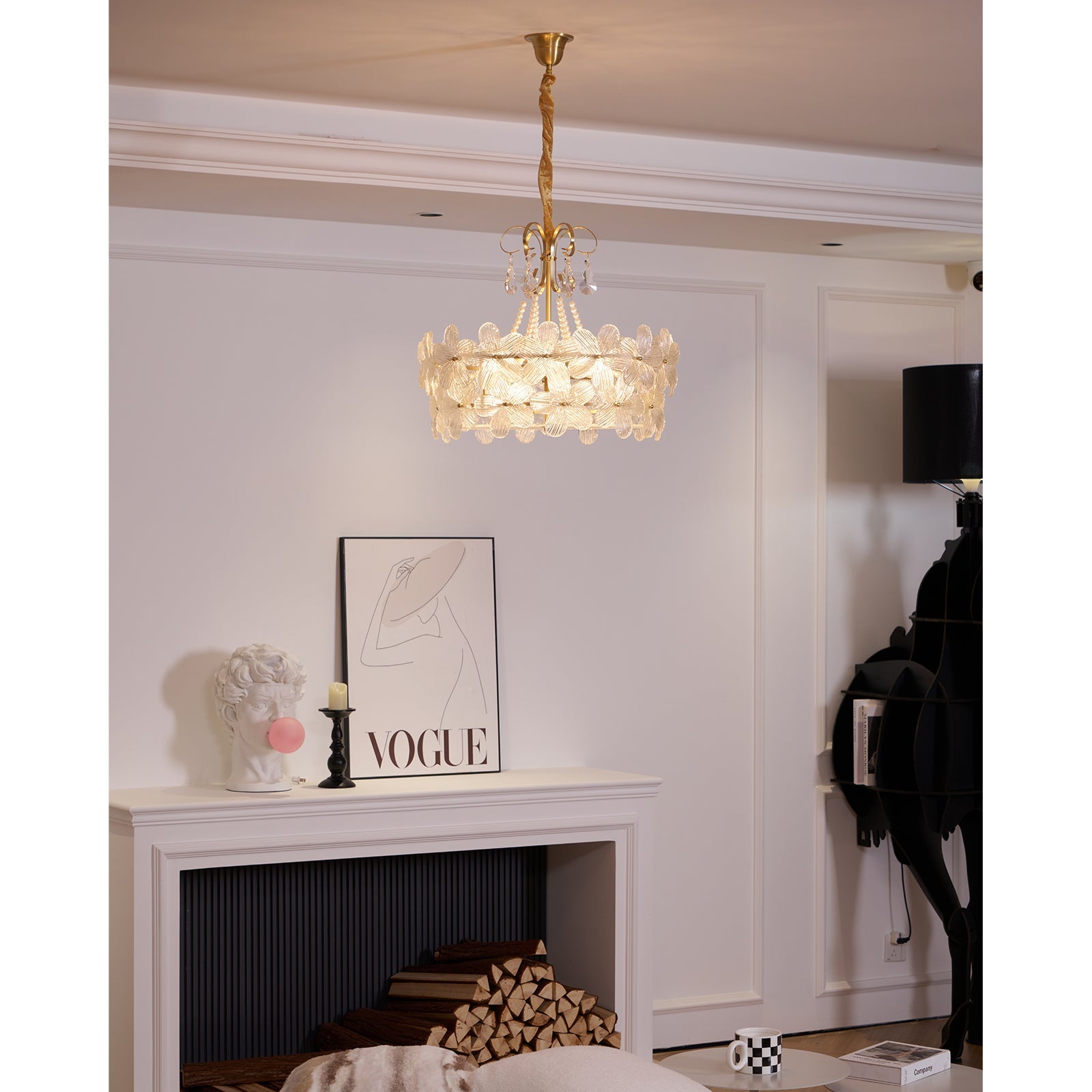 Hydrangea Glass Chandelier