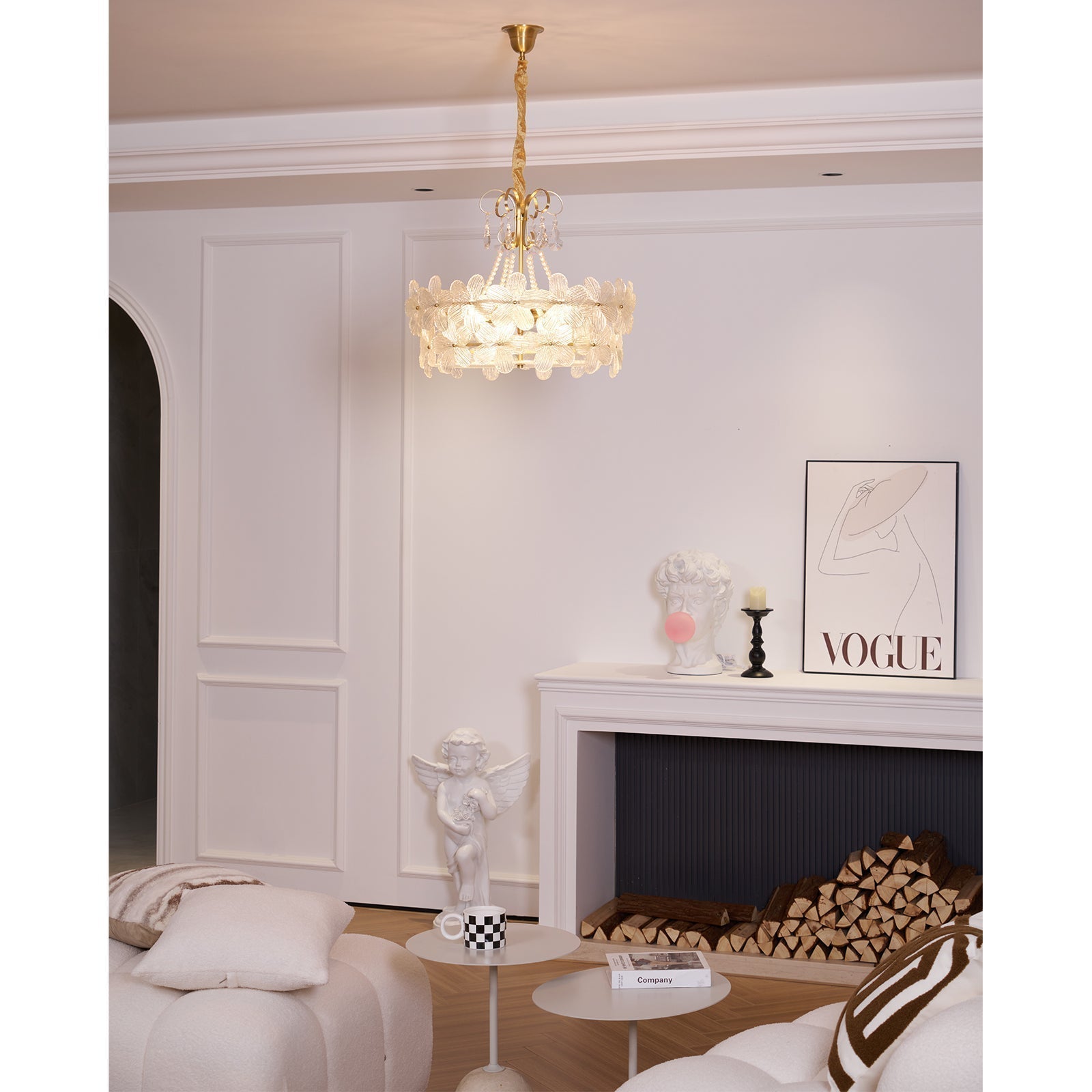 Hydrangea Glass Chandelier