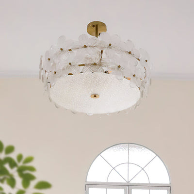 Hydrangea Glass Chandelier