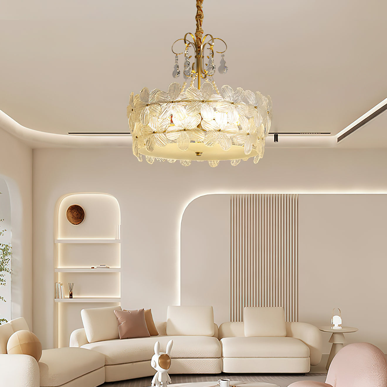 Hydrangea Glass Chandelier