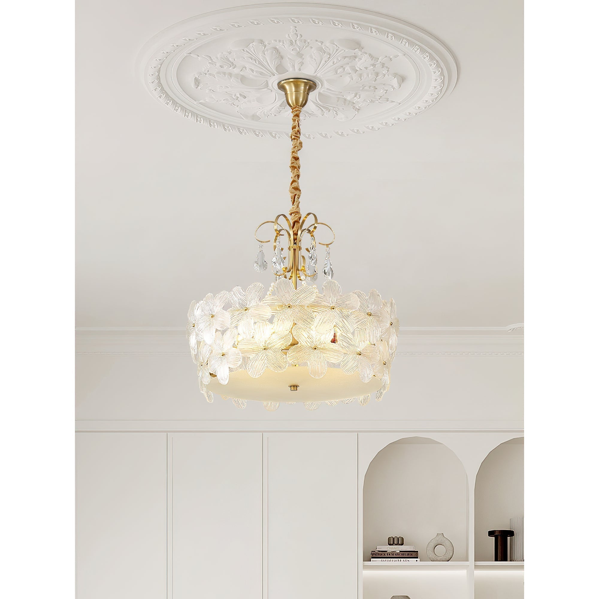Hydrangea Glass Chandelier