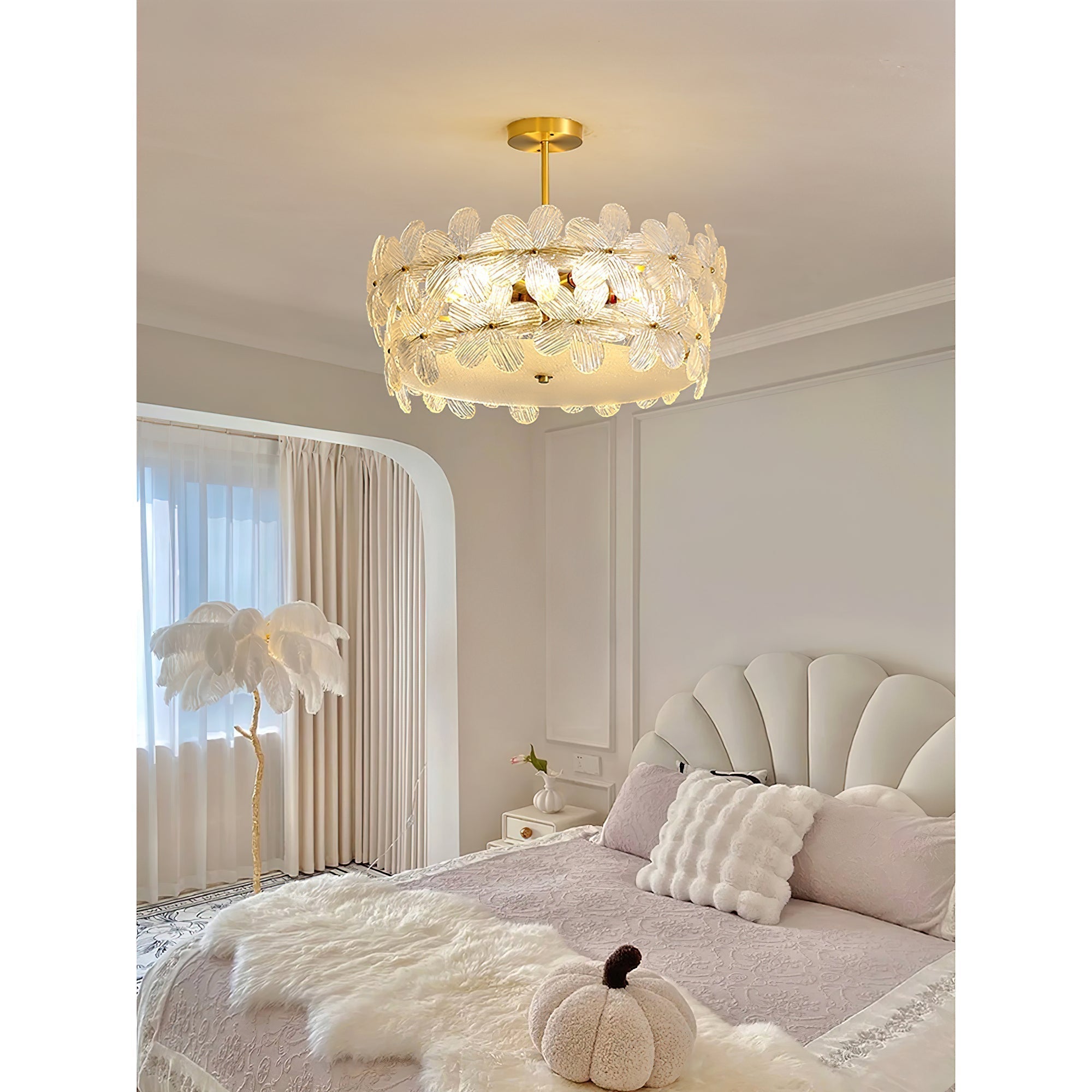 Hydrangea Glass Chandelier