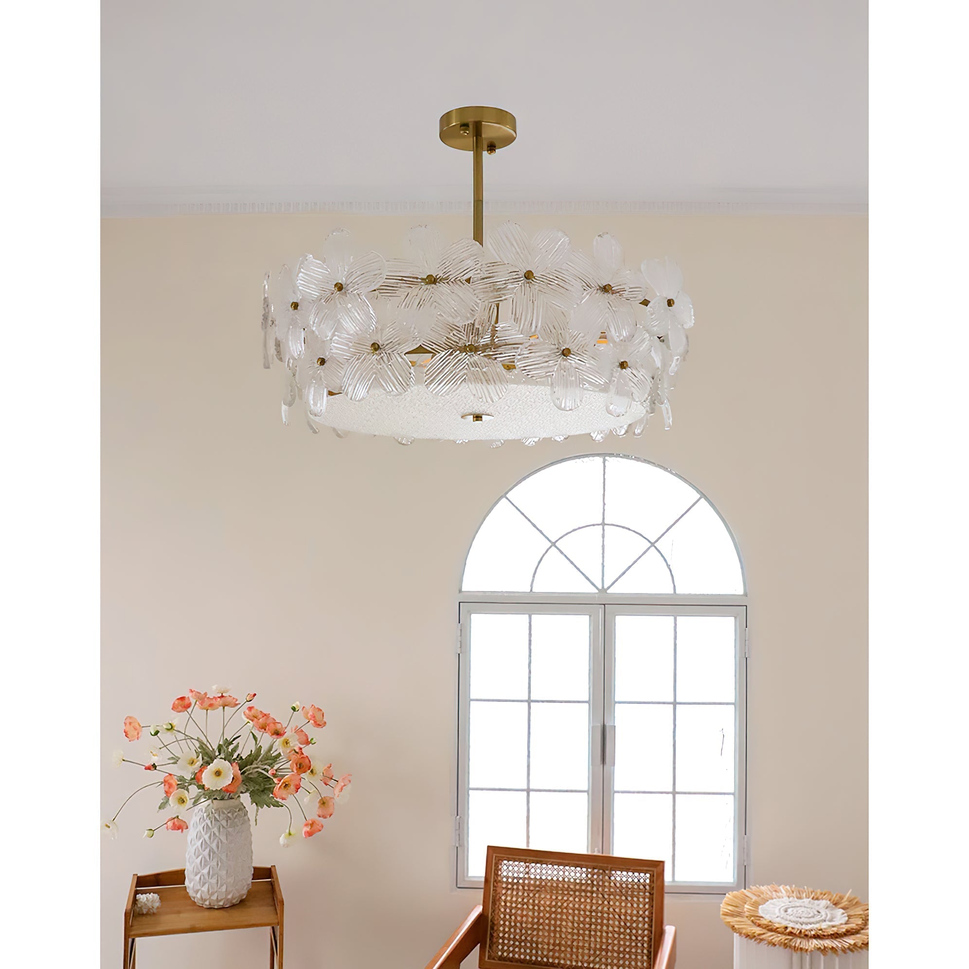 Hydrangea Glass Chandelier