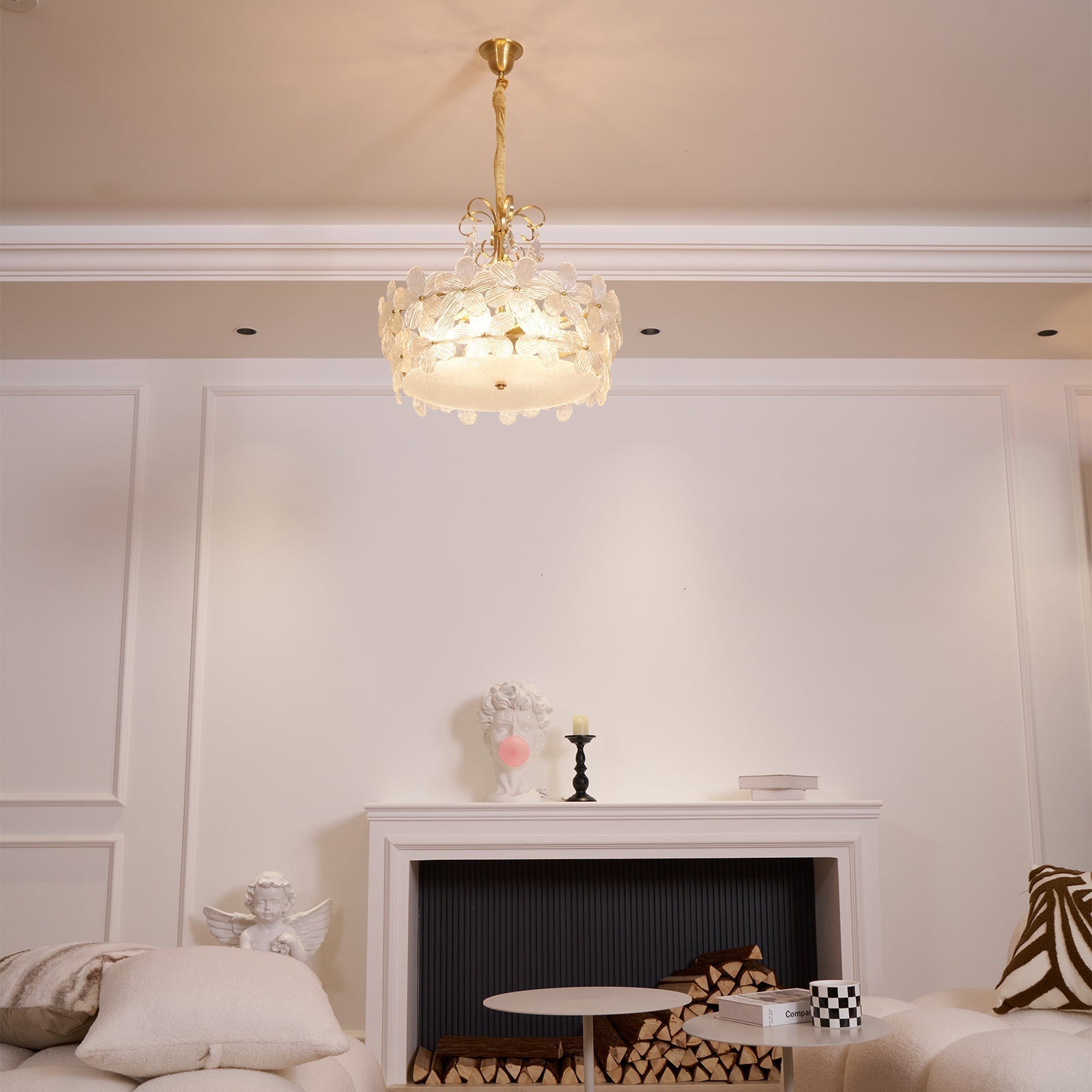 Hydrangea Glass Chandelier