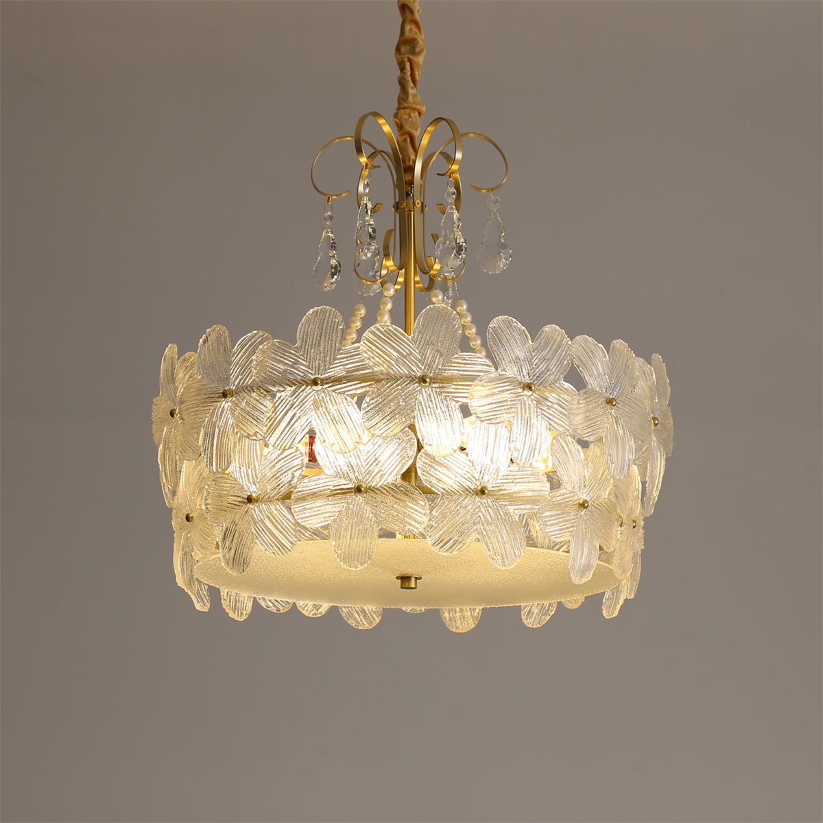 Hydrangea Glass Chandelier