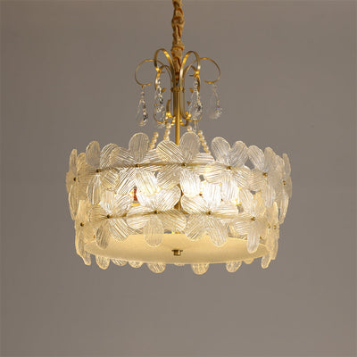 Hydrangea Glass Chandelier