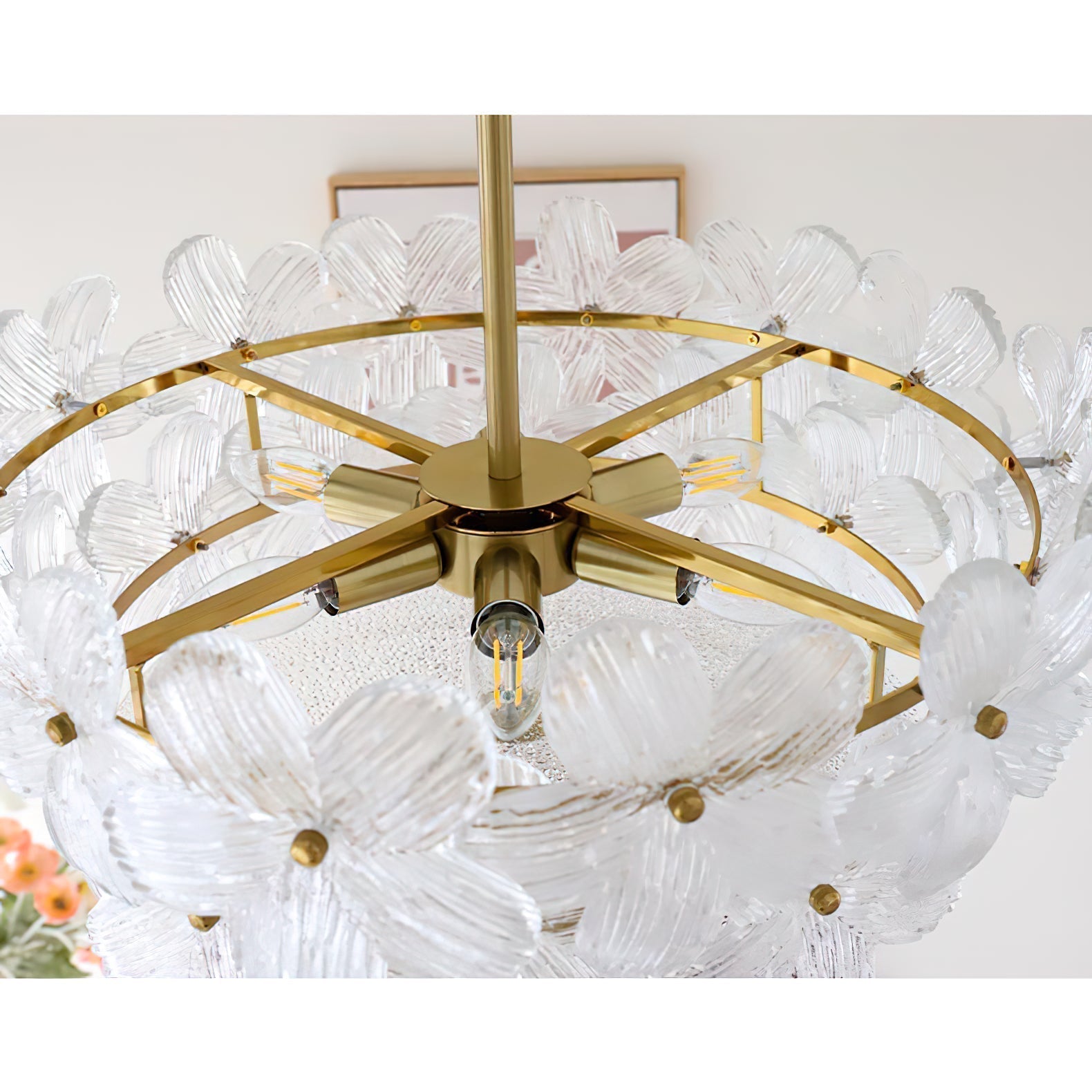 Hydrangea Glass Chandelier