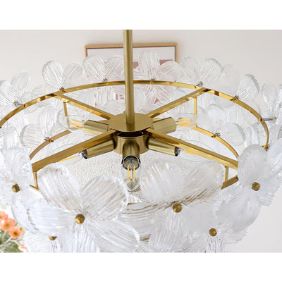 Hydrangea Glass Chandelier