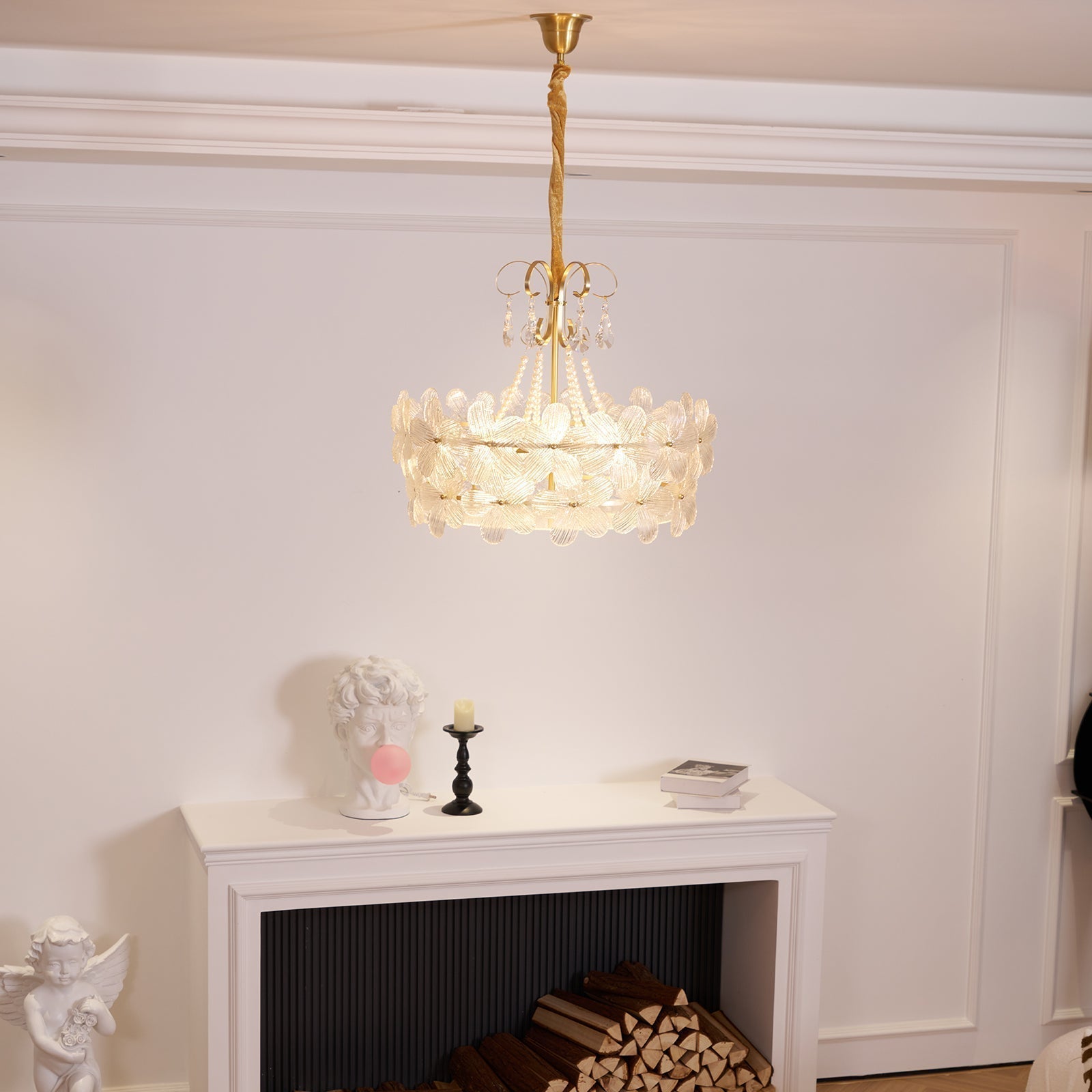 Hydrangea Glass Chandelier