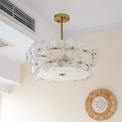 Hydrangea Glass Chandelier
