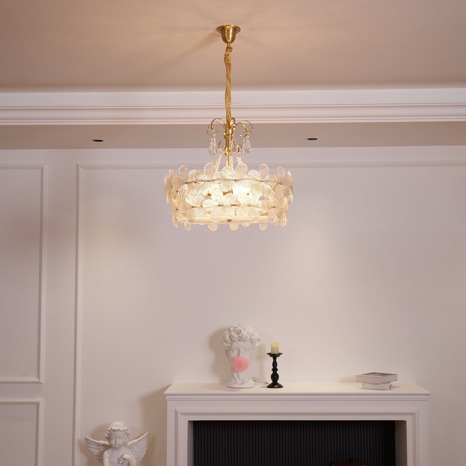 Hydrangea Glass Chandelier