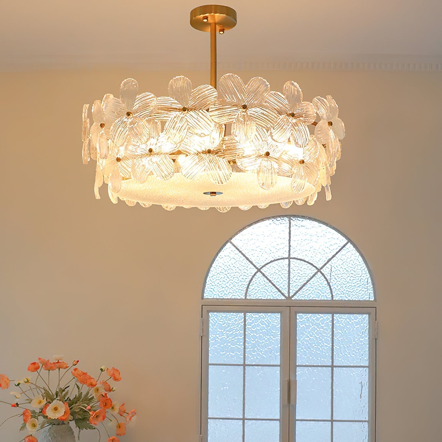 Hydrangea Glass Chandelier
