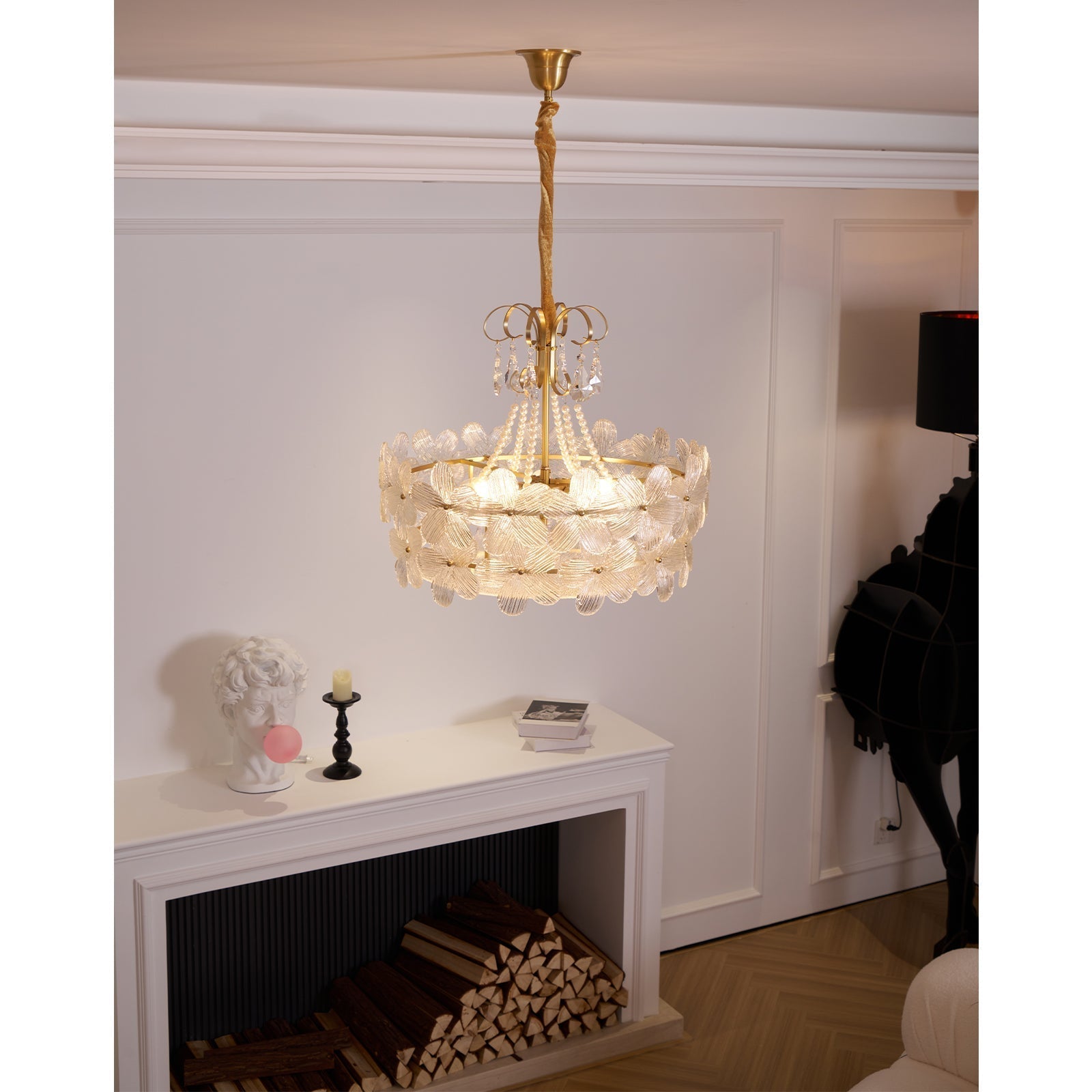 Hydrangea Glass Chandelier