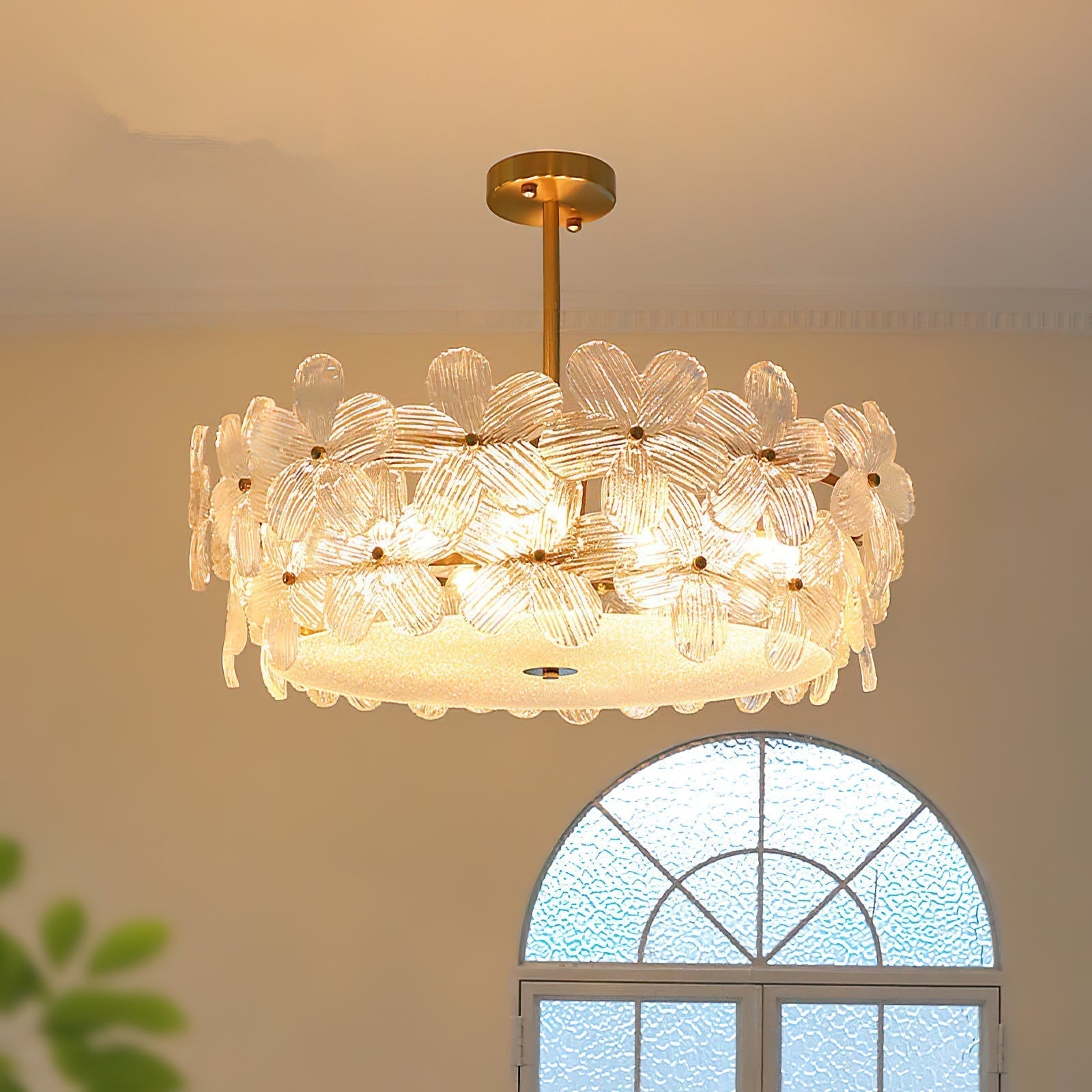 Hydrangea Glass Chandelier