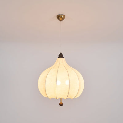 Sylerielle Fabric Wood Pendant Light