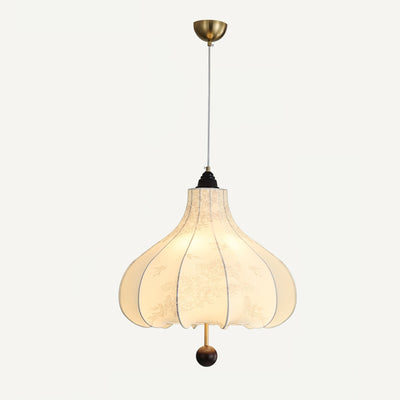 Sylerielle Fabric Wood Pendant Light