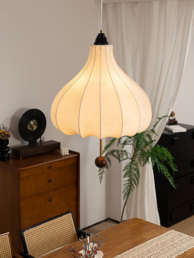 Sylerielle Fabric Wood Pendant Light