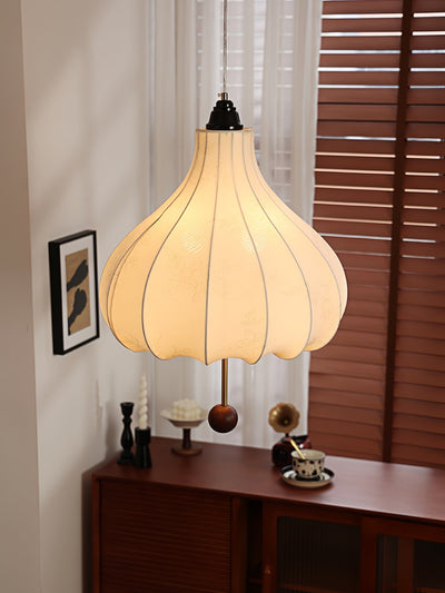 Sylerielle Fabric Wood Pendant Light