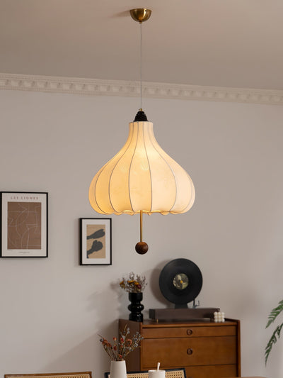 Sylerielle Fabric Wood Pendant Light