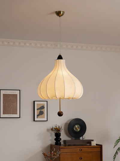 Sylerielle Fabric Wood Pendant Light