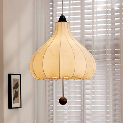 Sylerielle Fabric Wood Pendant Light