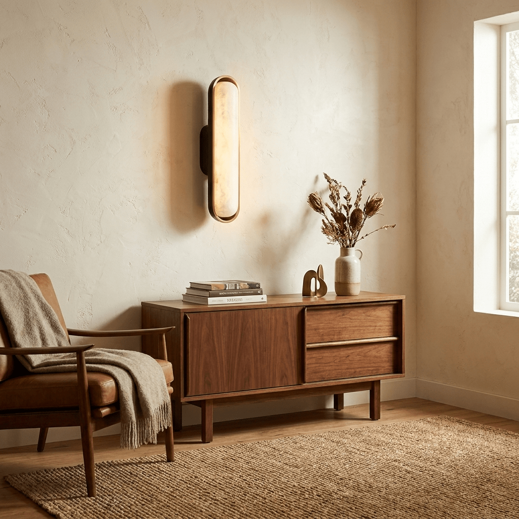 Vionelle Alabaster Wall Sconce