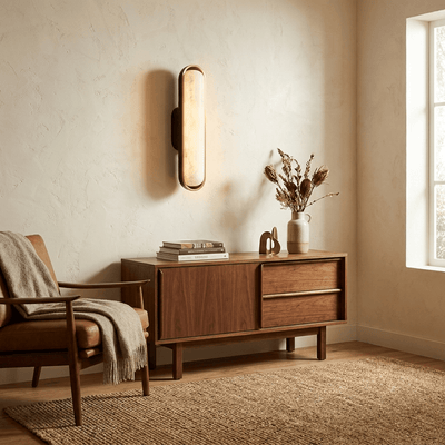 Vionelle Alabaster Wall Sconce