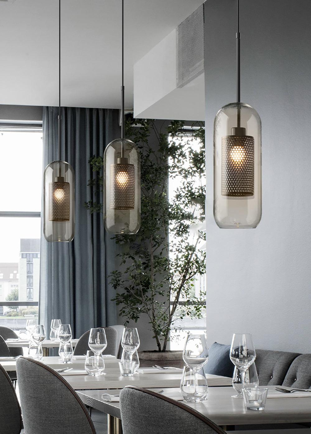 Veleine Pendant Lamp Chiswick Glass for Living Room