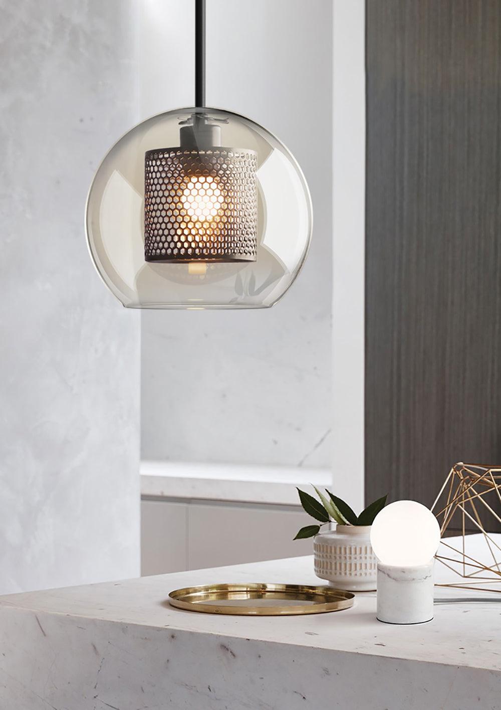 Veleine Pendant Lamp Chiswick Glass for Living Room