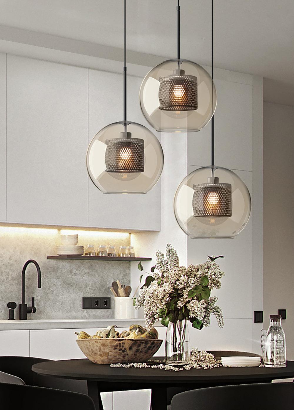 Veleine Pendant Lamp Chiswick Glass for Living Room