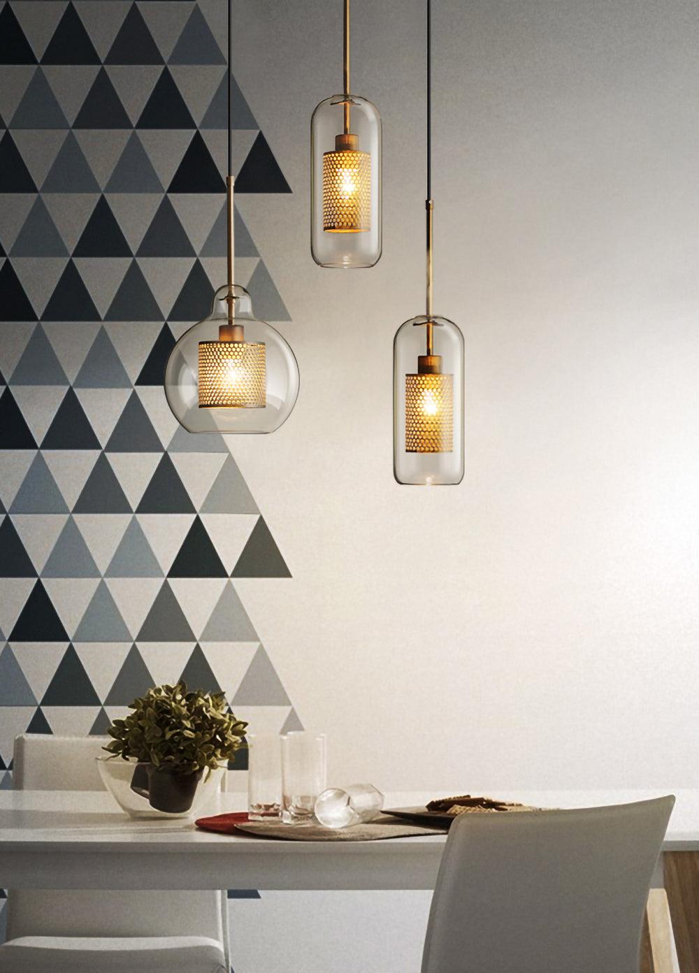 Veleine Pendant Lamp Chiswick Glass for Living Room