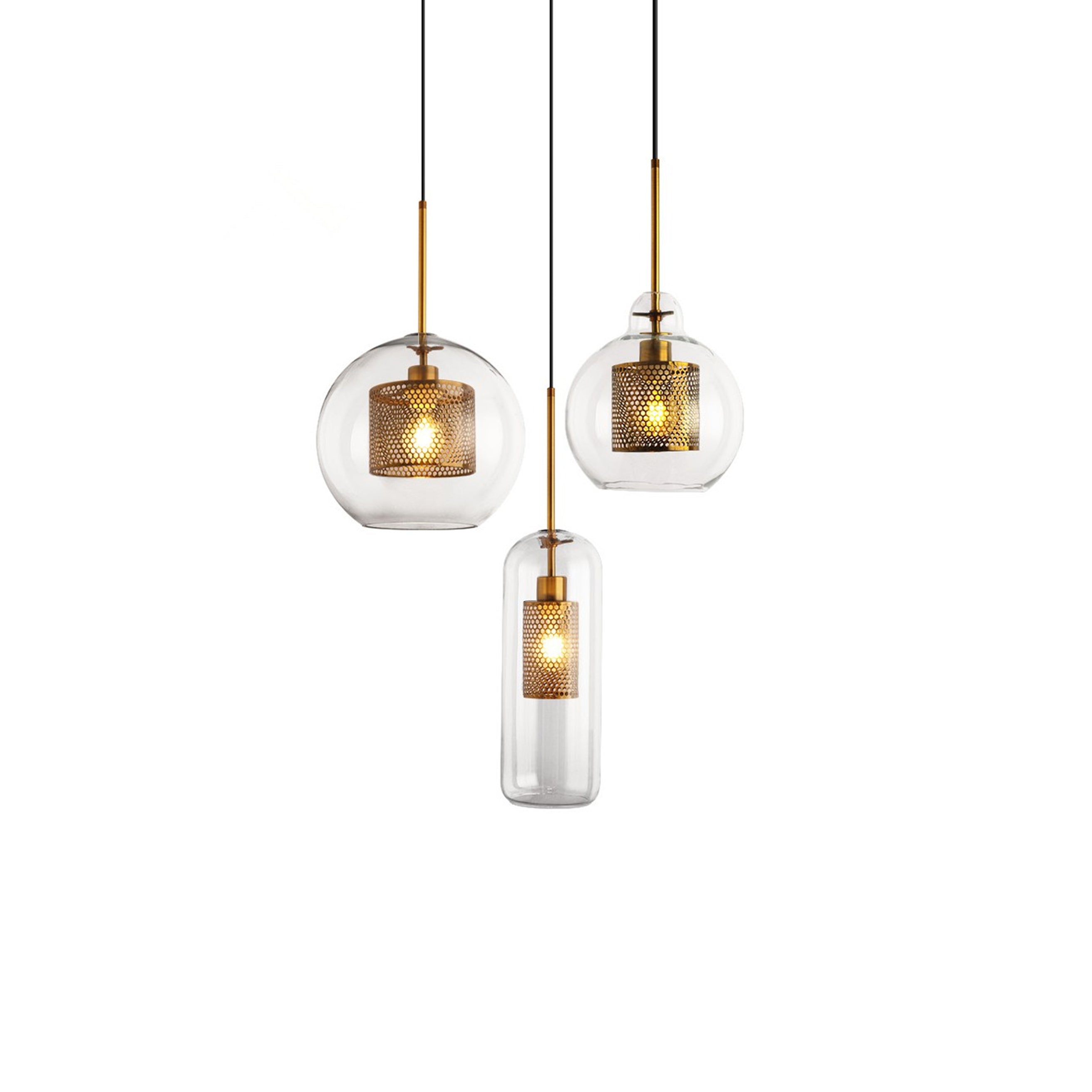 Veleine Pendant Lamp Chiswick Glass for Living Room