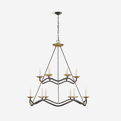 Juvin Two-Tier Candle Chandelier - Neutral Decor