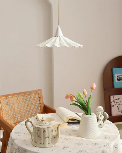 Rivora White Ceramic Pendant Light - Neutral Decor
