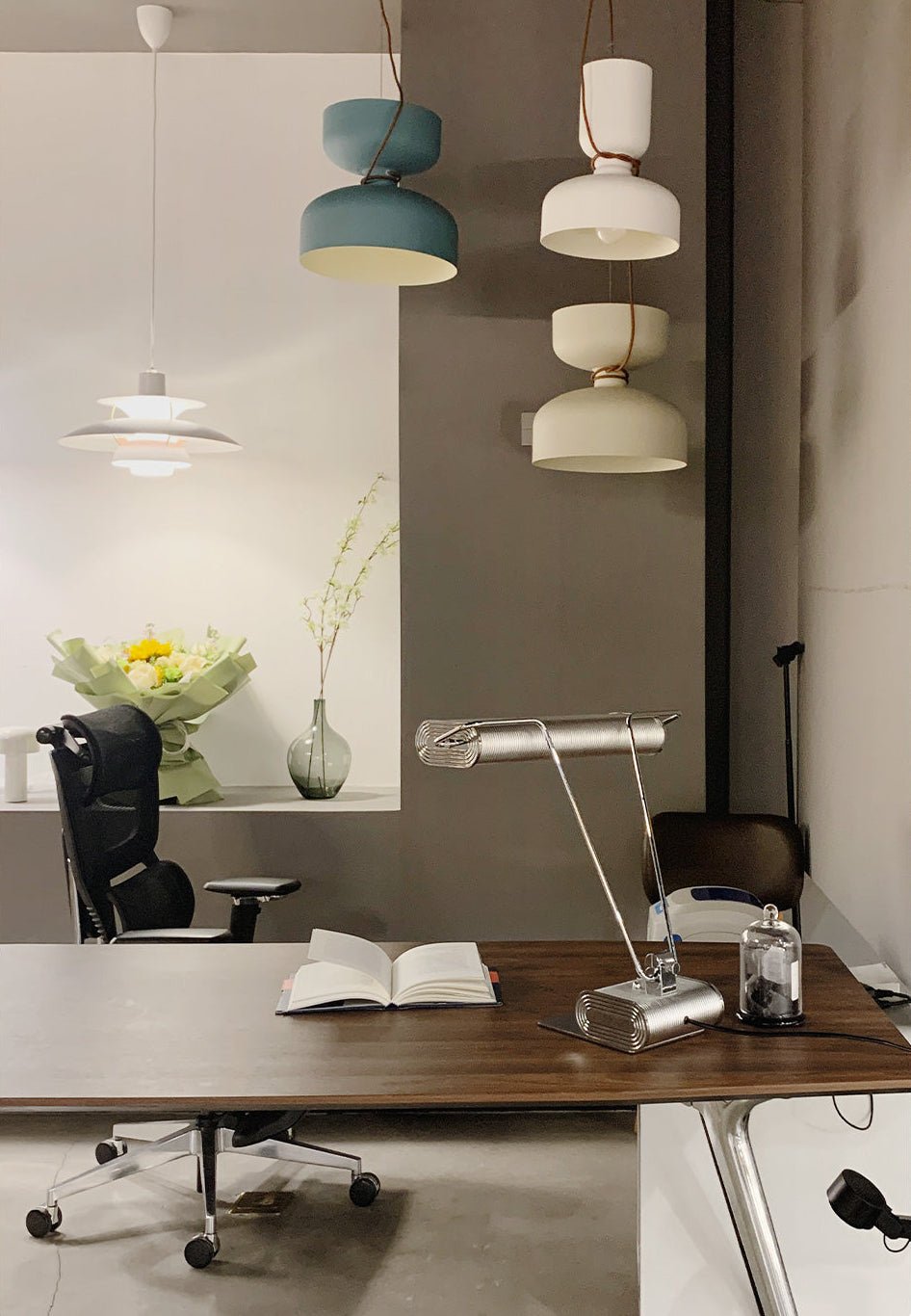 Norania Chrome Cantilever Desk Lamp