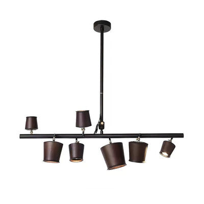 Avelira Rustic Wood Globe Linear Pendant Light