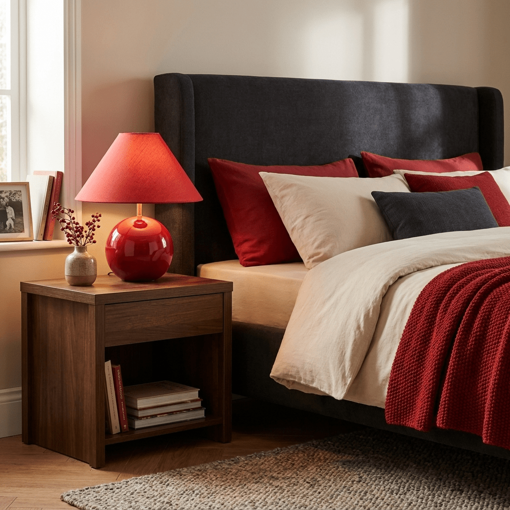 Rubienne Red Ceramic Table Lamp
