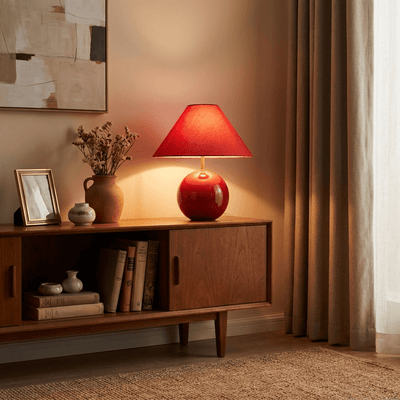 Rubienne Red Ceramic Table Lamp