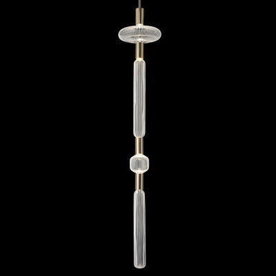 Tika Pendant Lamp Crystal Cylinder Cipher Contemporary
