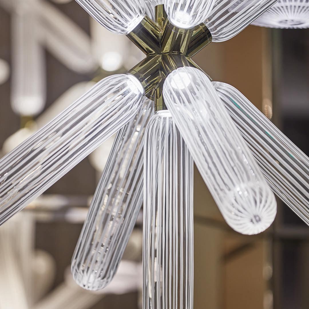 Tika Pendant Lamp Crystal Cylinder Cipher Contemporary